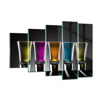 Produktbild von Bilder auf glas - Gläser Alkohol trinken Saft - 150x100cm - Glasbilder - Wandbilder - Kunstdruck - zum Aufhängen bereit - Wanddekoration aus Glas - Glas Bilder - Wandbild auf Glas - GEG150x100-2194