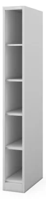 Produktbild von Schmales Metallregal für die Archivierung von Dokumenten, grau: TIM 250 x 1950 x 600 mm