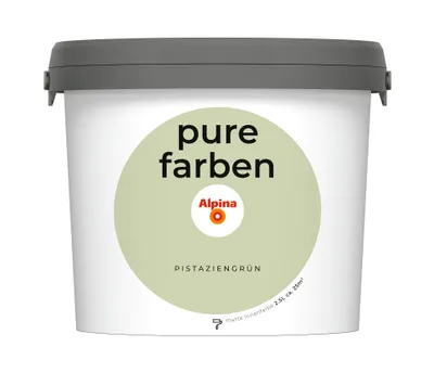 Produktbild von Alpina pure farben Wandfarbe pistaziengrün 2,5 L