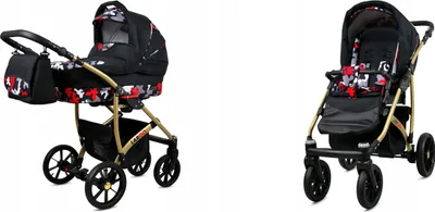 Obrázek produktu pro BabyLux® Largo | Kocárek 2v1 Set | Black Moro | Kocárek Kombi | Kocárkový set | Buggy +