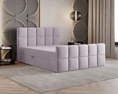 Produktbild von Boxbett Coriano II 180 cm 200 cm B&B Home Boxspringbett Coriano II, Farbe Rosa, 200x200 cm, Doppelbett, komfortabel und langlebig