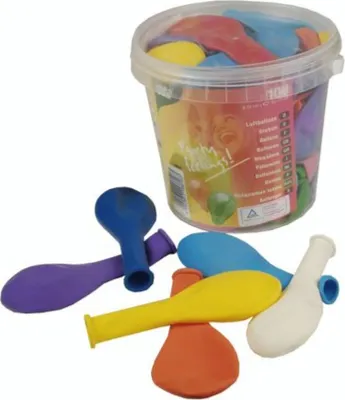 Zdjęcie produktu dla Papstar bunte Luftballons farbig sortiert in einer Dose 100 Stück