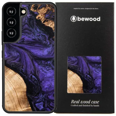 Immagine prodotto di Custodia In Legno E Resina Per Samsung Galaxy S22 Bewood Unique Violet - Viola E Nero