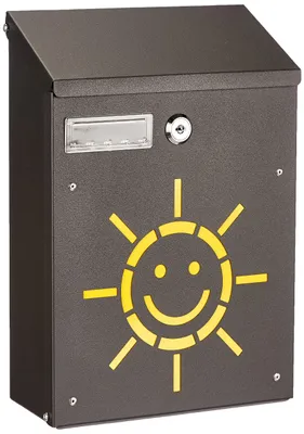 Produktbild von Stahlbriefkasten Schwarz 21x8.5x30 cm Abschließbar