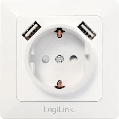 Obrázek produktu pro LogiLink PA0162, 2 x USB + CEE 7/3, Bílá, CE, 250 V, 0,21 A, 50 Hz