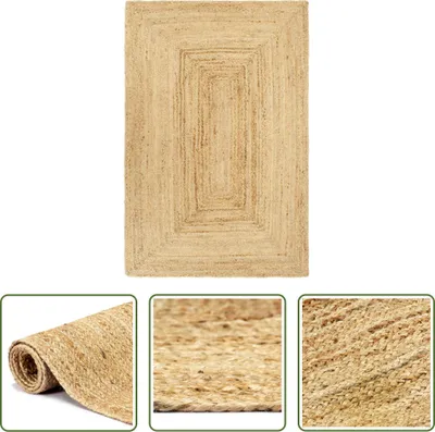 Produktbild von The Living Store Teppich Handgefertigt Jute 200x300 cm