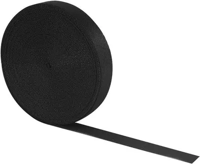 Produktbild von Famanu Nylonband 15 mm - 10 Meter - Schwarz - Strapazierfähige Bagageriemen