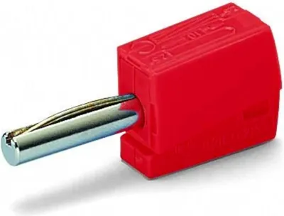 Produktbild von WAGO Bananenstecker 215-212 für 4 mm Buchsendurchmesser – 50 Stück