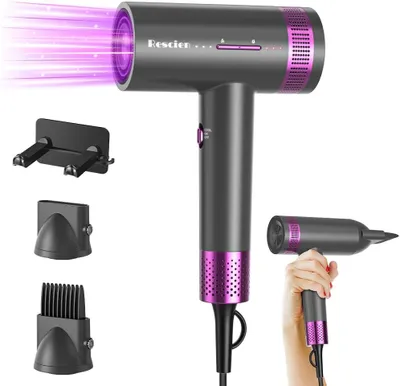 Produktbild von Haartrockner110.000 U/min Motor 2000 Schnelles Trocknen, 1750 Millions Negativ Ionen Profi Reisefön mit Heiß-/Kalttaste, Haarföhn StylingDüse & Halter