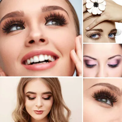 Produktbild von 5 Paar Wiederverwendbare Magnetische Wimpern - Kein Kleber Erforderlich, Wasserdicht & Natürlich Aussehend