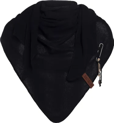Produktbild von Knit Factory Lola Dreieckstuch - Schwarz - 190x85 cm