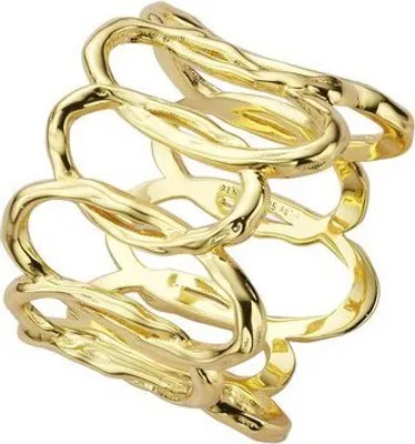 Produktbild von Ring 58 - Twist - breiter Ring - Silber vergoldet