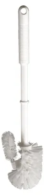 Produktbild von haug bürsten WC Bürste mit Randreiniger Rund Weiß - Durchmesser ca. 8cm, Hygiene Badausstattung