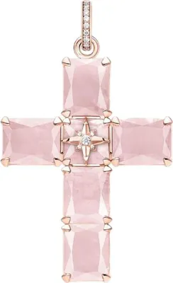 Produktbild von Thomas Sabo Anhänger Kreuz Rosa PE880-417-9