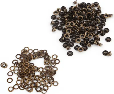 Produktbild von Akozon 100pcs Messing ?sen fr Lederfahrzeuge - 5 Mm Innendurchmesser Metall -Jungtiere fr Projekte, Scrapbooking, Schuhe und Mehr (5 mm)