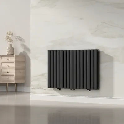 Obrázok produktu pre Rúrkový radiátor 'Nore' čierny 60x90cm Dvojvrstvový 1180W