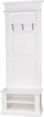 Produktbild von Casa Padrino Jugendstil Wand Garderobe mit Ablagefächer - Landhaus Stil Garderobenschrank