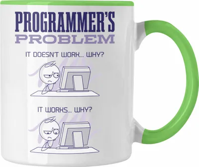 Produktbild von Trendation - Programmierer Tasse Geschenk Coder Tasse Nerd Softwarentwickler Geschenkidee (Grün)