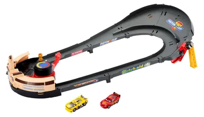 Productafbeelding van Disney Pixar Cars, HXJ33, Set van voertuig en baan, geschikt voor kinderen vanaf 4 jaar, plastic, meerkleurig