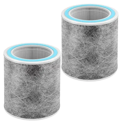 Produktbild von 2er-Pack Ersatzfilter, Filterersatz für Shark HP102 & HC452 Luftreiniger, 3-in-1 H13 Grade True HEPA für 99,97 % der Partikel, Ersatzteil #HE1FKPET, HE1FKBAS