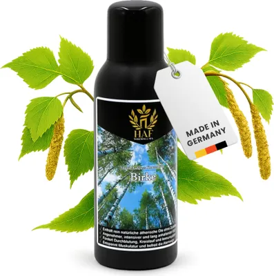 Produktbild von HAF Saunaaufguss Birke 250 ml - Sauna Aufgussmittel - Saunaduft mit natürlichen ätherischen Ölen für intensiven & langhaltenden Duft