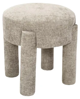 Immagine prodotto di HowHomely | Pouf - taupe - 40 x 40 x 42 cm - sgabello - sgabello da trucco - rotondo - pouf in tessuto