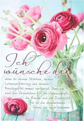 Produktbild von Cartolini Klappkarte mit Sprüchen 056 Ich wünsche Dir, ..