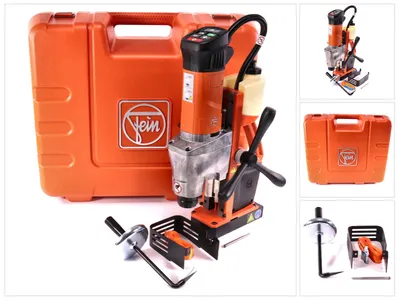 Produktbild von FEIN KBM 50 Q Universal Magnet Kernbohrmaschine bis 50 mm ( 72704161000 ) + 5 tlg. Zubehör Set + Koffer
