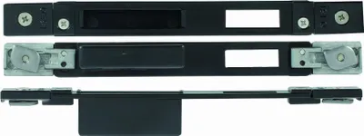 Produktbild von Einstellbares zentrales Schließblech 21x240 mm ISEO für Performa-Schloss - Schwarzer Lack - 038631