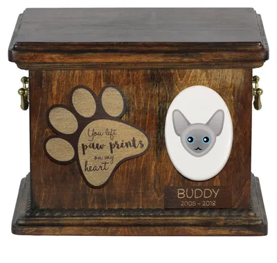 Obrázek produktu pro Peterbald - Urna na popel kočky, personalizovaná urna s rytinou, pamětní krabička na popel kočky značky Art-Dog.