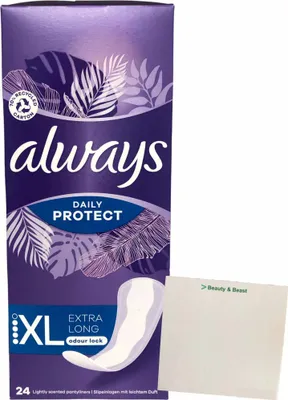 Produktbild von Always Daily Slipeinlagen Protect Extra Long (24 Stück Packung) + usy Block