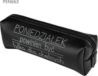 Productafbeelding van Enkelvoudig zwart pennendoosje - Maandag zou moeten - Kleine clown