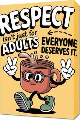 Produktbild von Bild 40x60cm Motivationsaffirmation Retro Vintage für das Wohnzimmer Respect
