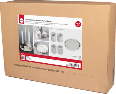 Produktbild von Silikon Gießform-Set "Kerzenhalter mit Untersetzer"