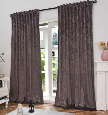 Produktbild von 2er Set Vorhänge Samt Damast HxB 245x140 cm Grau Rosegold »MILANO STAR« Vorhang mit Foliendruck und Multiband Aufhängung: Königlicher Luxus für Ihr Zuhause, 2023300-2