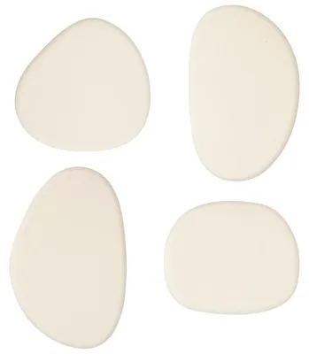 Produktbild von 4er-set organische garderobenhaken karen weiß elfenbein l7 10cm  - Atmosphera créateur d'intérieur