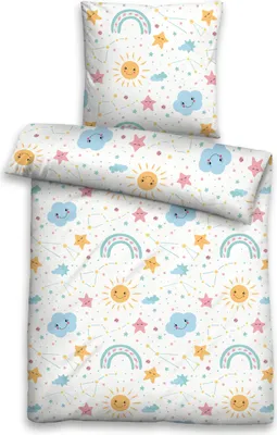 Produktbild von Biberna Linon-Kinderbettwäsche 100 x 135 cm + 40 x 60 cm