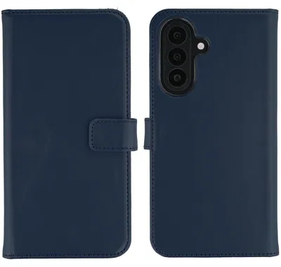 Produktbild von Selencia Echtleder Klapphülle Samsung Galaxy A27 (5G) - Dunkelblau