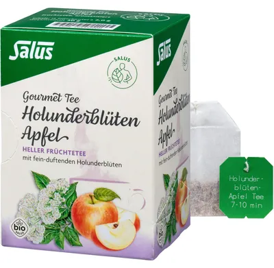 Image de Thé de fleurs de sureau - pomme 15 sachets 30g