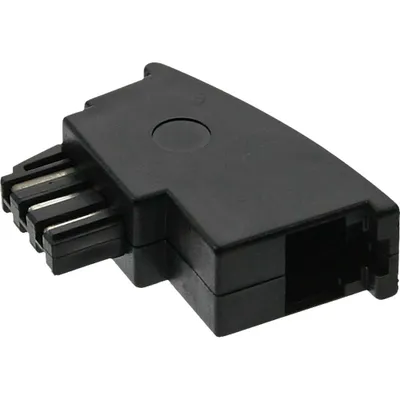 Produktbild von InLine TAE-F Adapter, TAE-F Stecker auf RJ11 Buchse, für Import Telefone, RJ11 female, RJ11, Schwarz