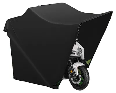 Zdjęcie produktu dla Namiot motocyklowy, wodoodporna konstrukcja, wytrzymała stalowa rama, czarny