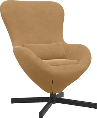 Image de vidaXL Chaise à œuf marron 63 x 73 x 90 cm Velours