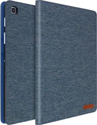 Immagine prodotto di Custodia in tessuto per Samsung Galaxy Tab S5e con scomparti, custodia con funzione di supporto - Blu