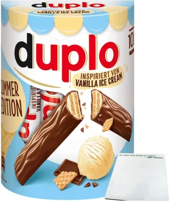 Produktbild von Duplo Vanilla Ice Cream 10 Riegel (182g Packung) + usy Block