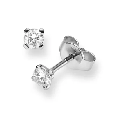 Produktbild von Solitär Ohrstecker Ohrschmuck Diamanten Brillanten 0,30 Ct. 585 Gold Weißgold