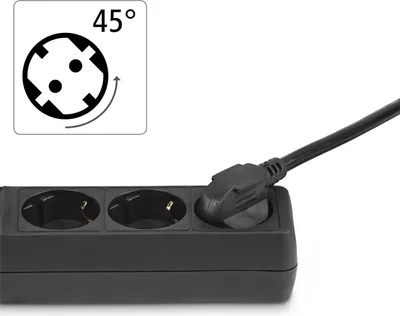 Produktbild von Hama 00108835, 3 AC-Ausgänge, 230 V, 3500 W, Schwarz, Kunststoff, 5 m