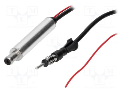 Zdjęcie produktu dla Wzmacniacz antenowy, złącze DIN, gniazdo ISO, AM/FM, antena samochodowa do odbioru radia
