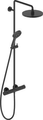 Produktbild von Duravit Duschsystem C.1 350 mm mit Thermostat Schwarz Matt