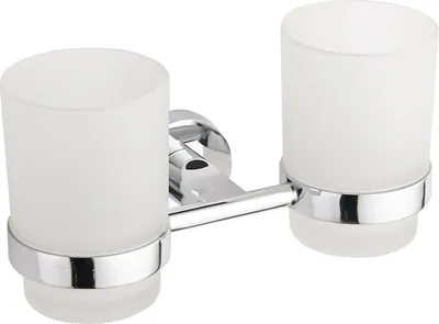 Image de Deux verres à brosse à dents avec poignée MEXEN TIBER verre + chrome