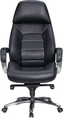 Produktbild von AMSTYLE Designer Bürostuhl Bezug Echtleder Schwarz Schreibtischstuhl bis 120 kg XXL Chefsessel höhenverstellbar Drehstuhl ergonomisch mit Armlehnen